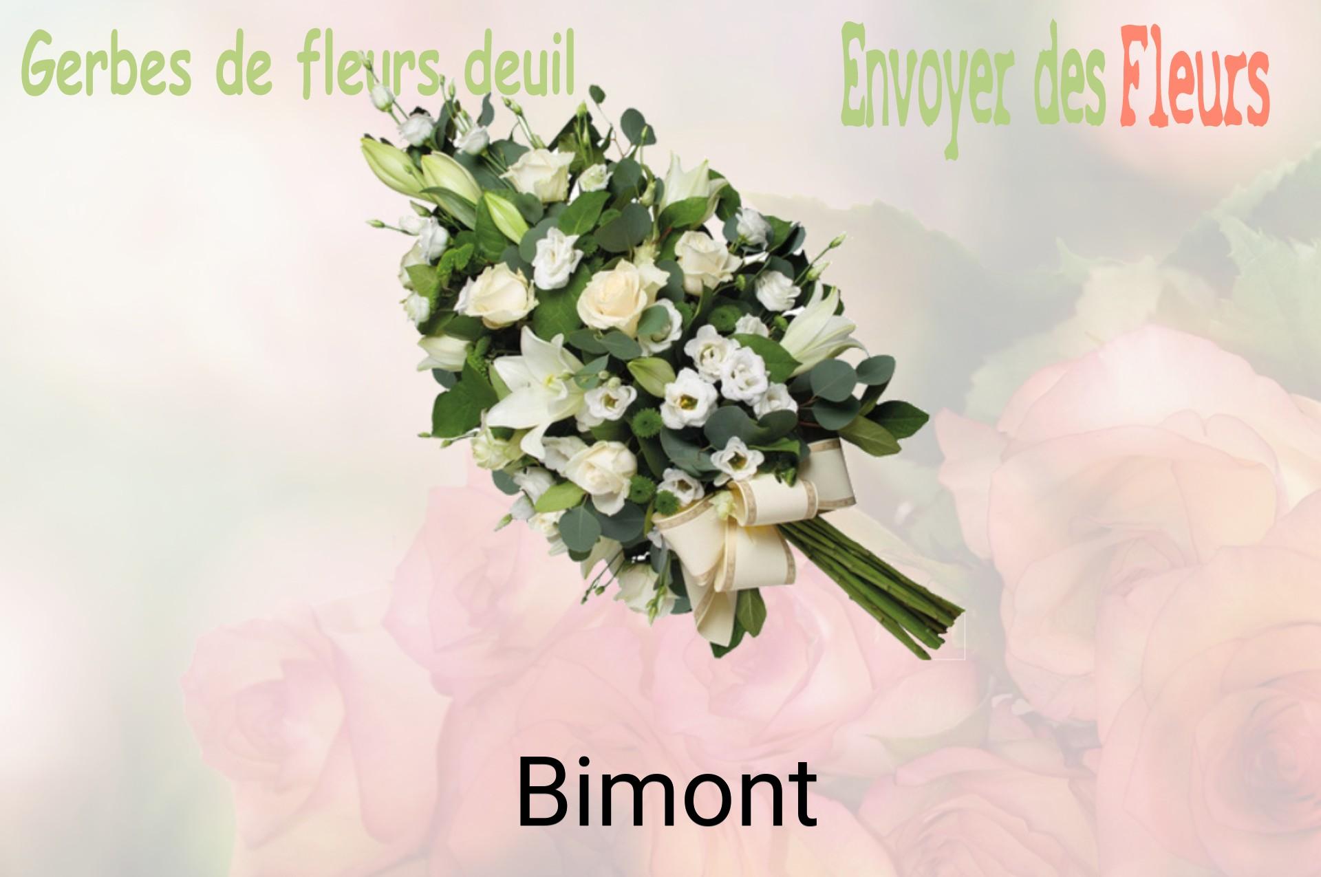 Gerbe de fleurs de deuil livrée à Bimont